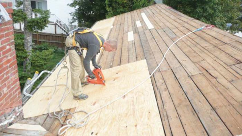metal roofing plywood deck